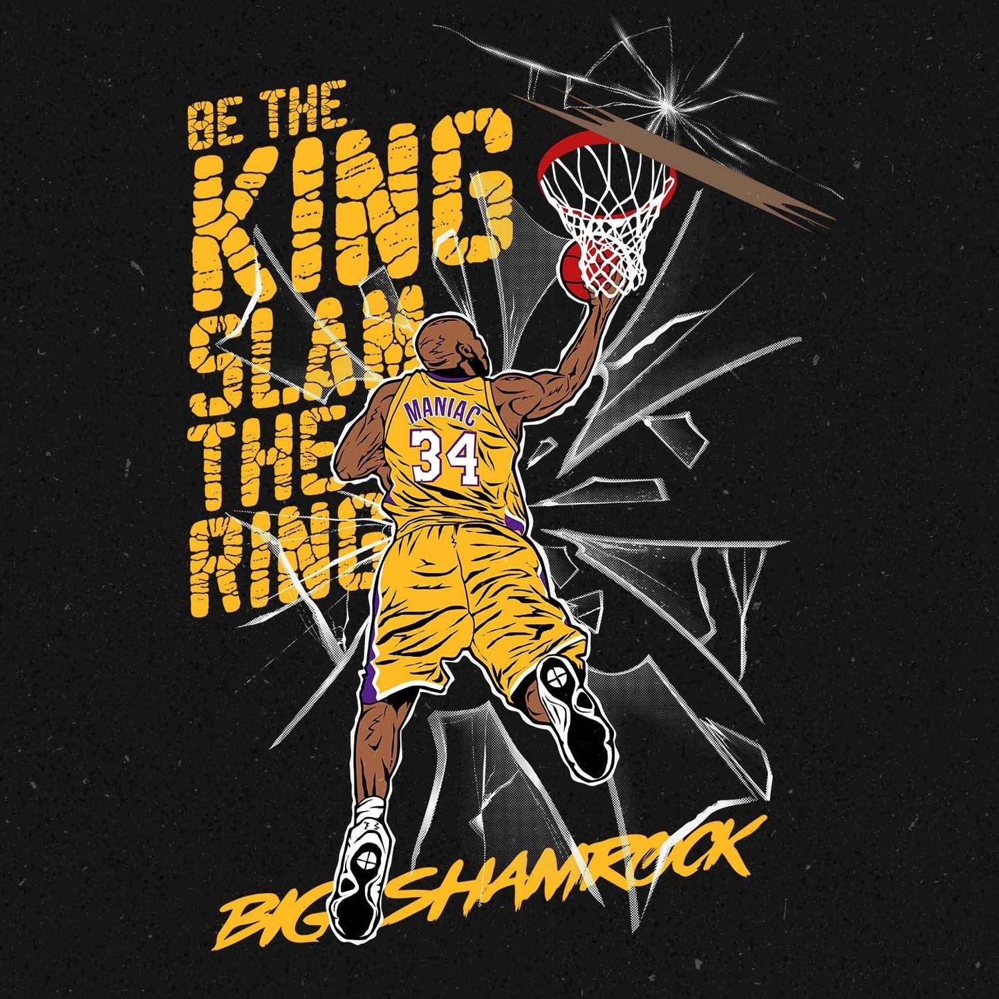Shaquille O'Neal Big Shamrock T-shirt Design Editable