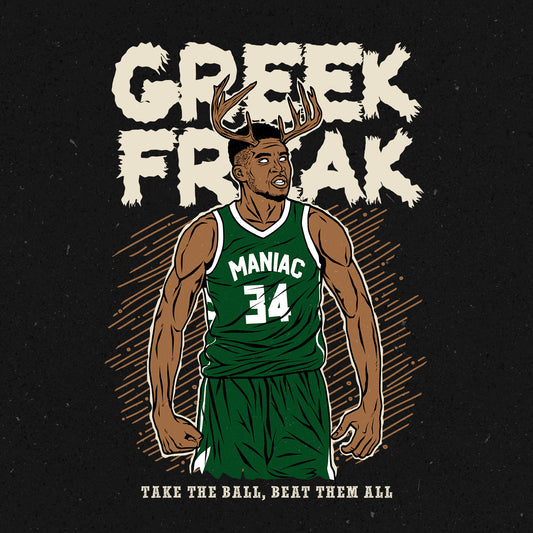 Giannis antetokounmpo "Greek Freak" T-shirt Design