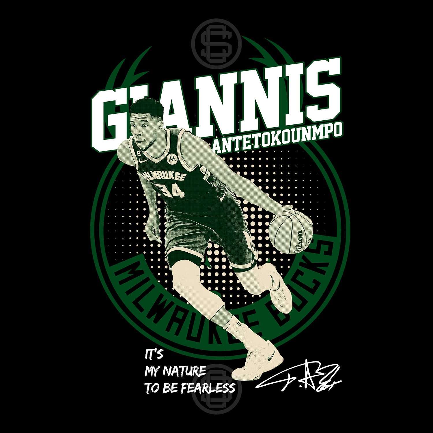 Giannis Antetokounmpo T-shirt NBA Design #GA01