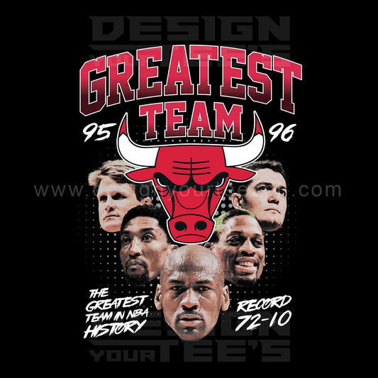 chicago bulls team nba t-shirt design