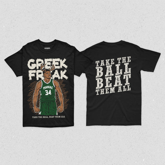 Giannis antetokounmpo "Greek Freak" T-shirt Design