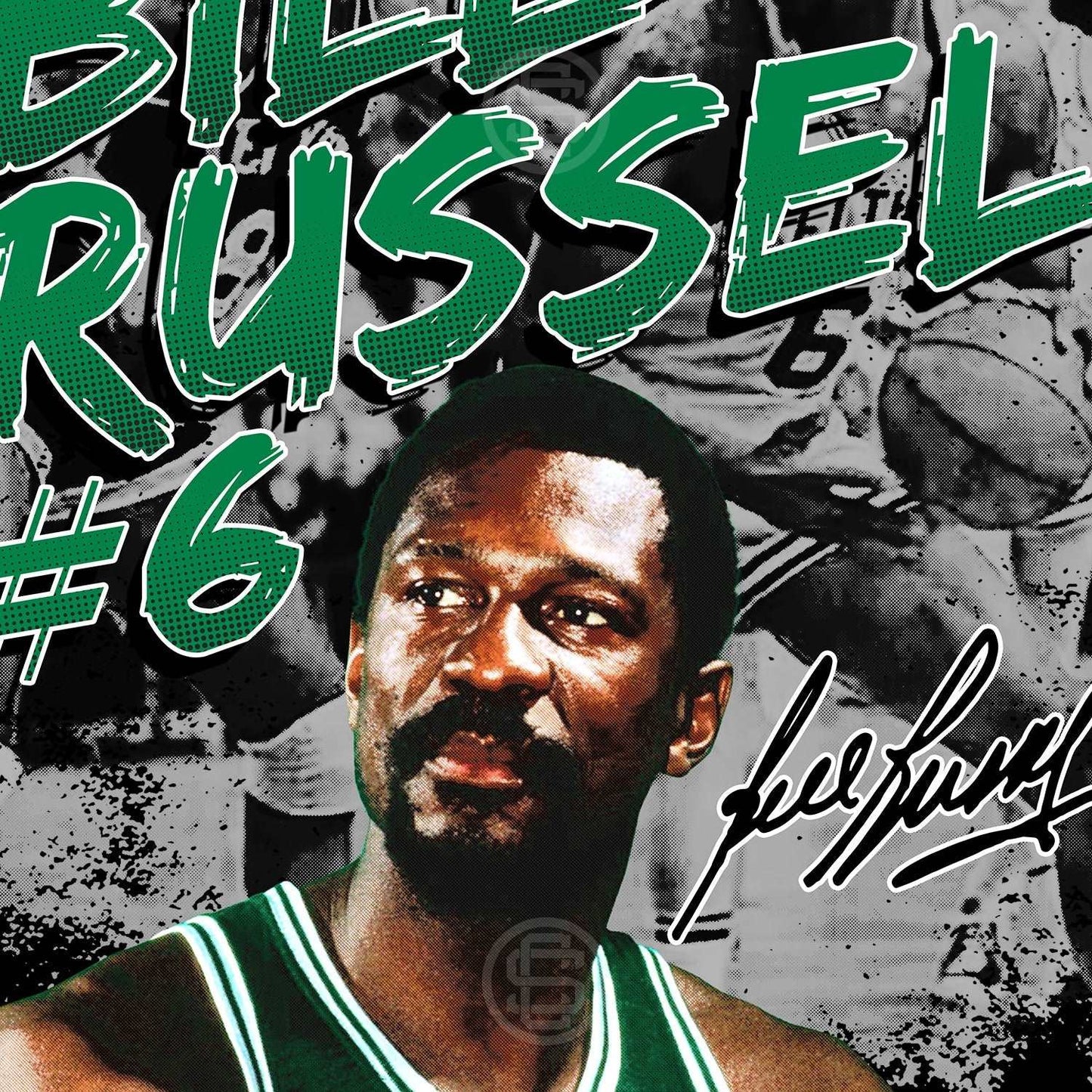 Bill Russel Boston Celtics NBA DESIGN #BR01