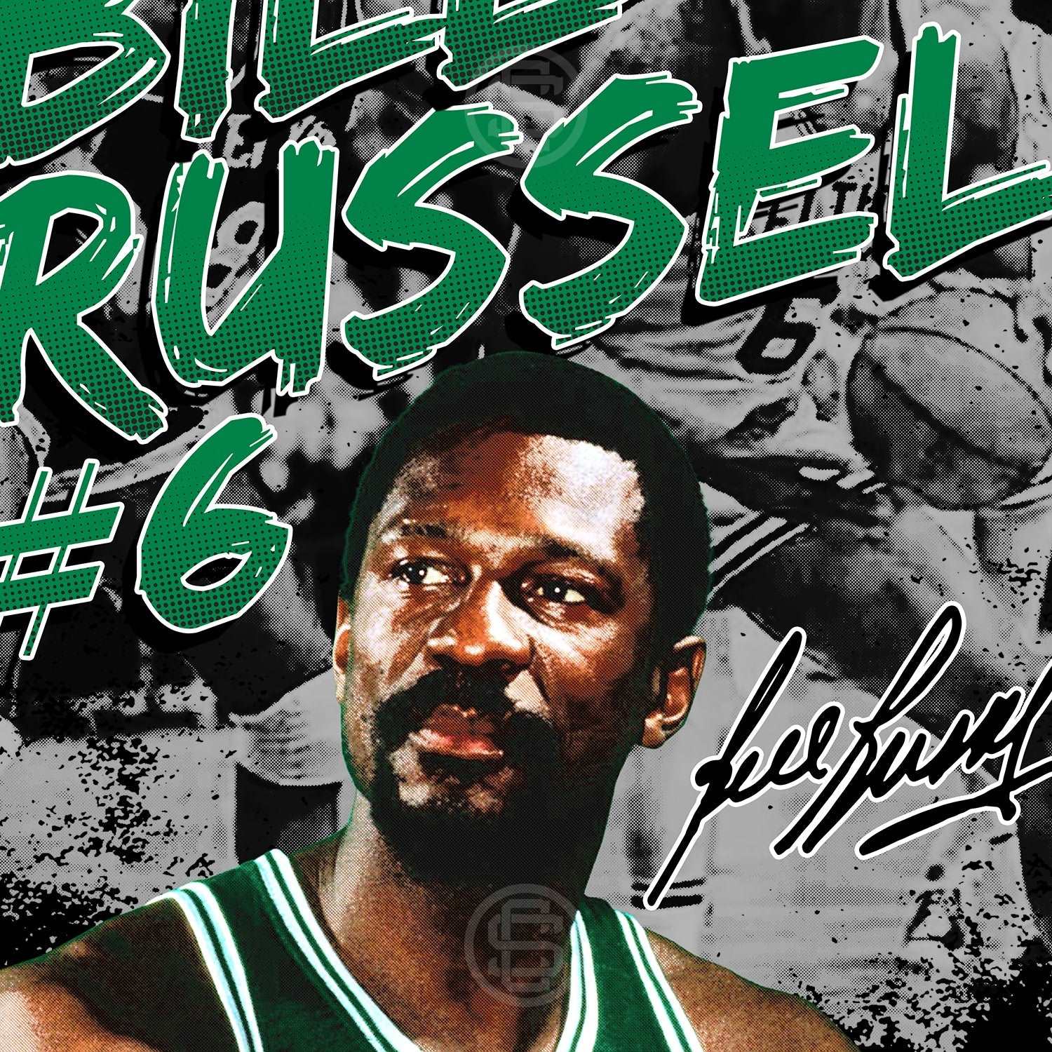 Bill Russel Boston Celtics NBA DESIGN #BR01