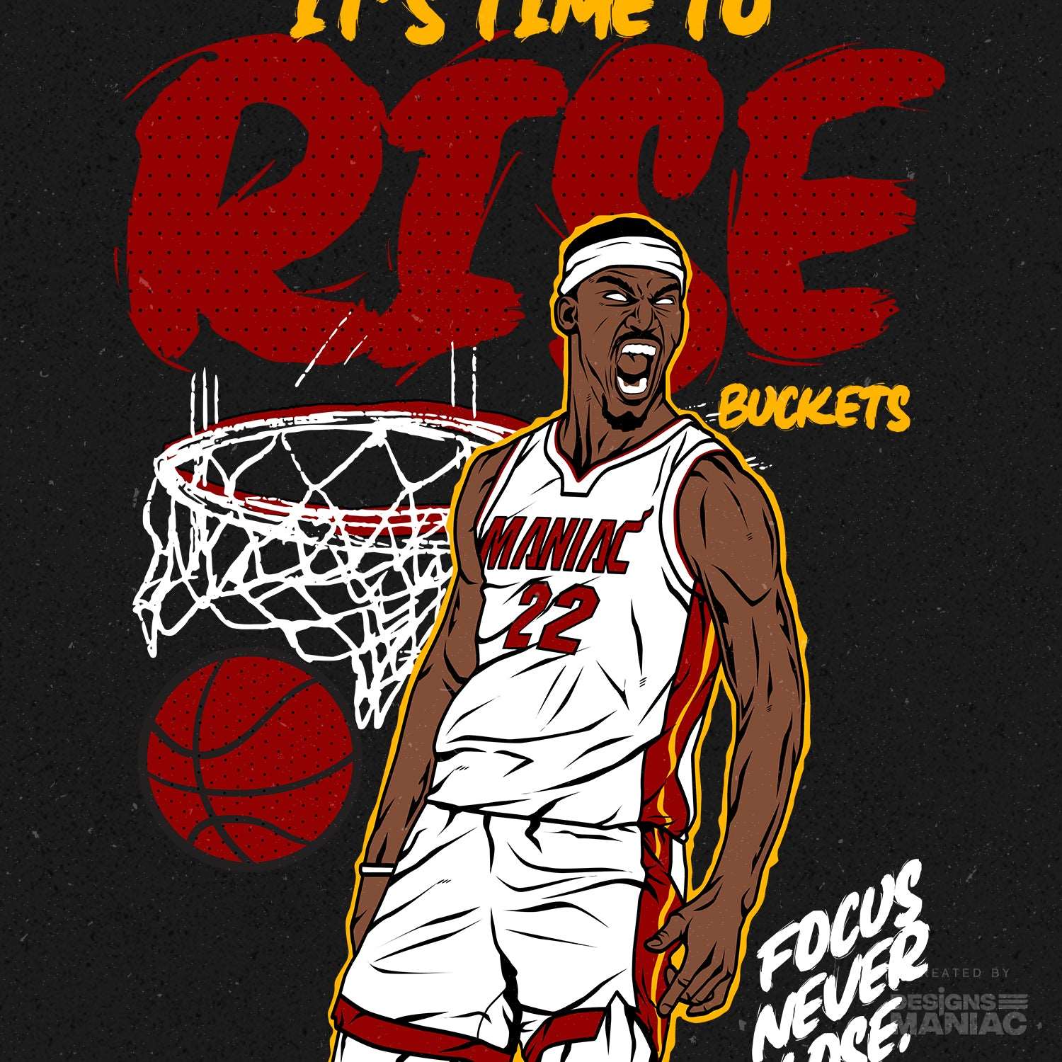 Jimmy Butler Focus Never Lose T-shirt Design