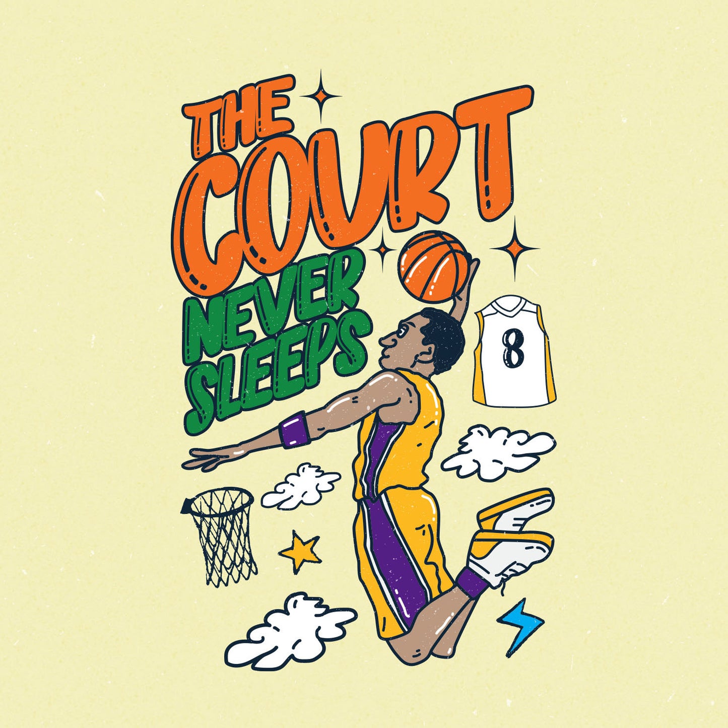 Kobe Bryant Cartoon T-shirt Design