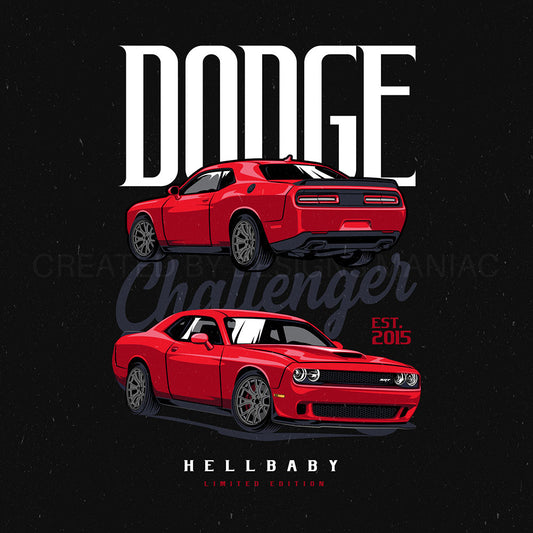 Dodge Challenger SRT Hellcat T-shirt design