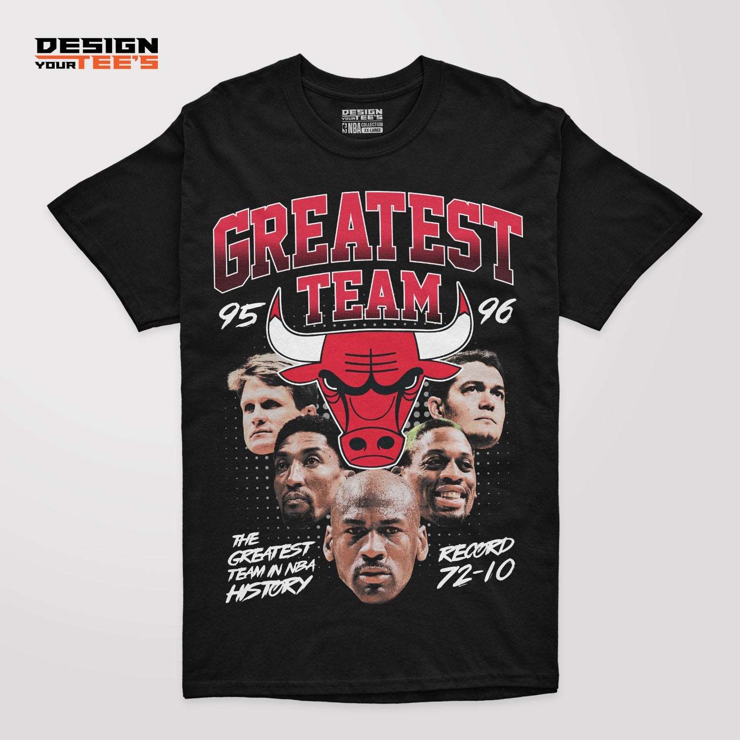 chicago bulls team nba t-shirt design